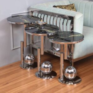 میز جلو مبلی مدل پپرومیا نقره ای